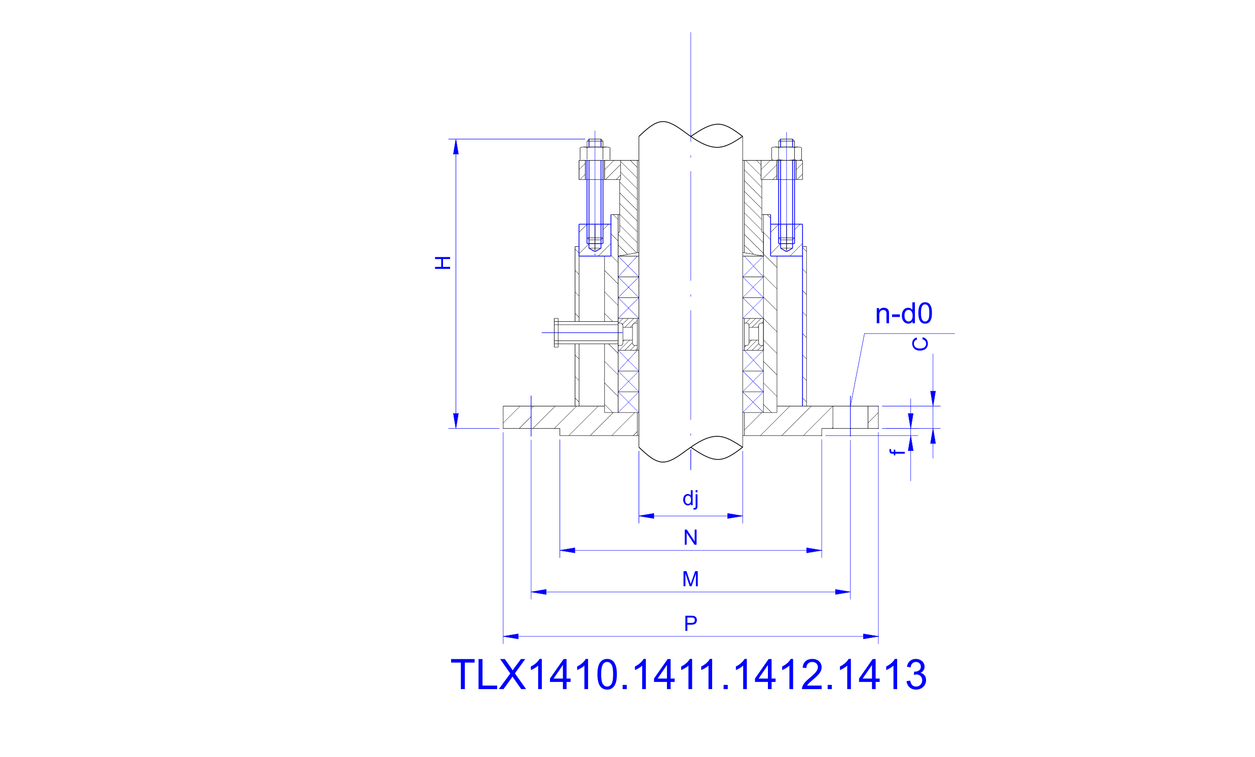   TLX1410,1411,1412,1413型號(hào)攪拌機(jī)填料箱設(shè)計(jì)圖