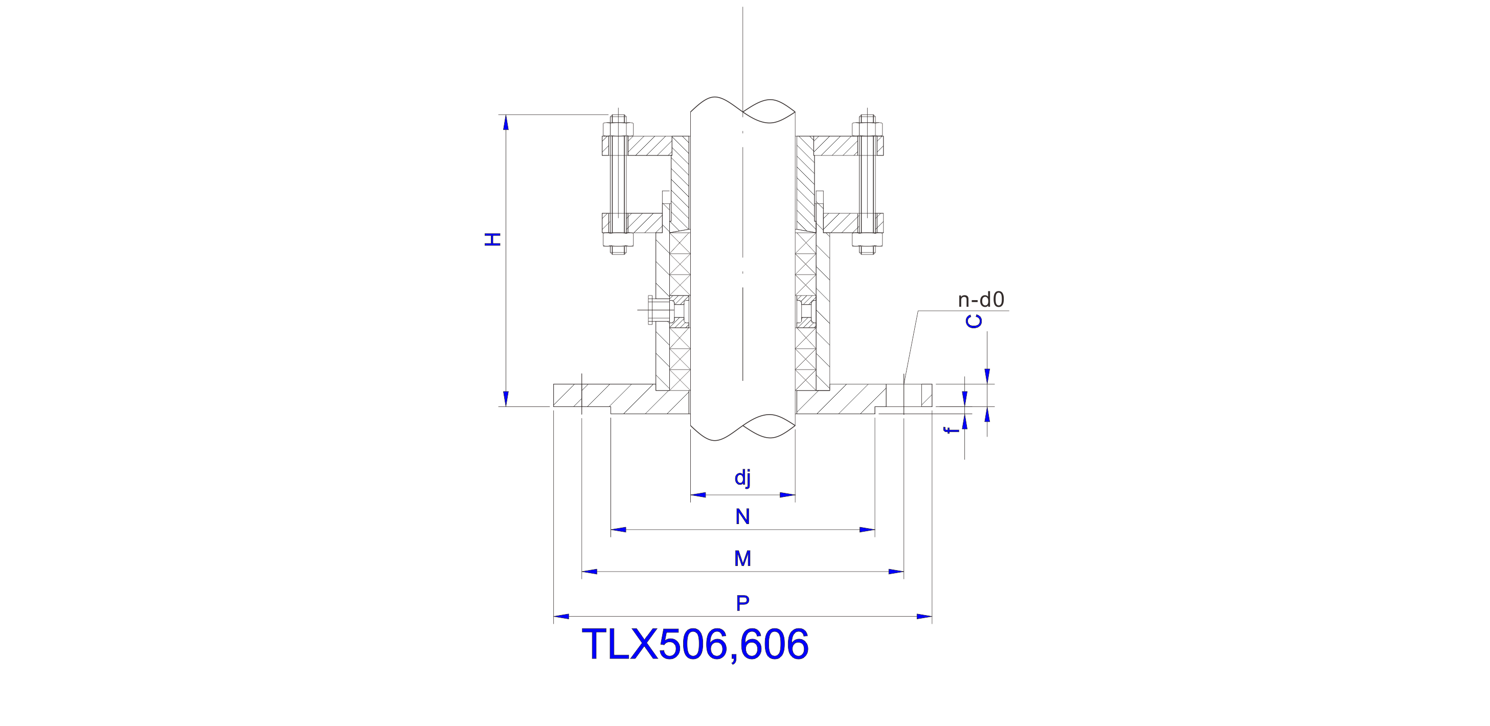   TLX506,606,516,616型號攪拌機填料箱設計圖