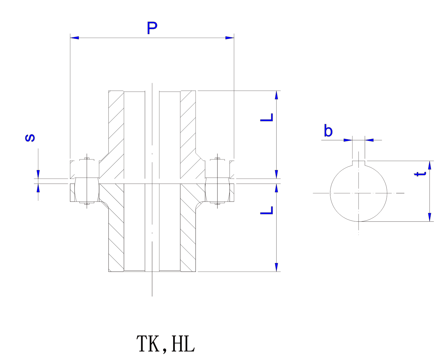   TK、HL型彈性雙支點聯(lián)軸器設計圖